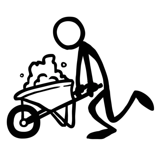 Stick figure pushing Vector Art Stock Images | Depositphotos