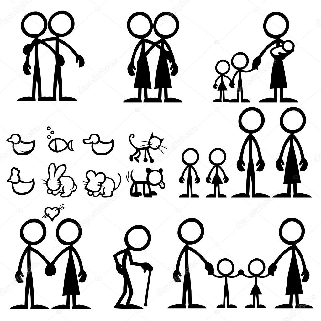 stick family clip art vector - photo #7