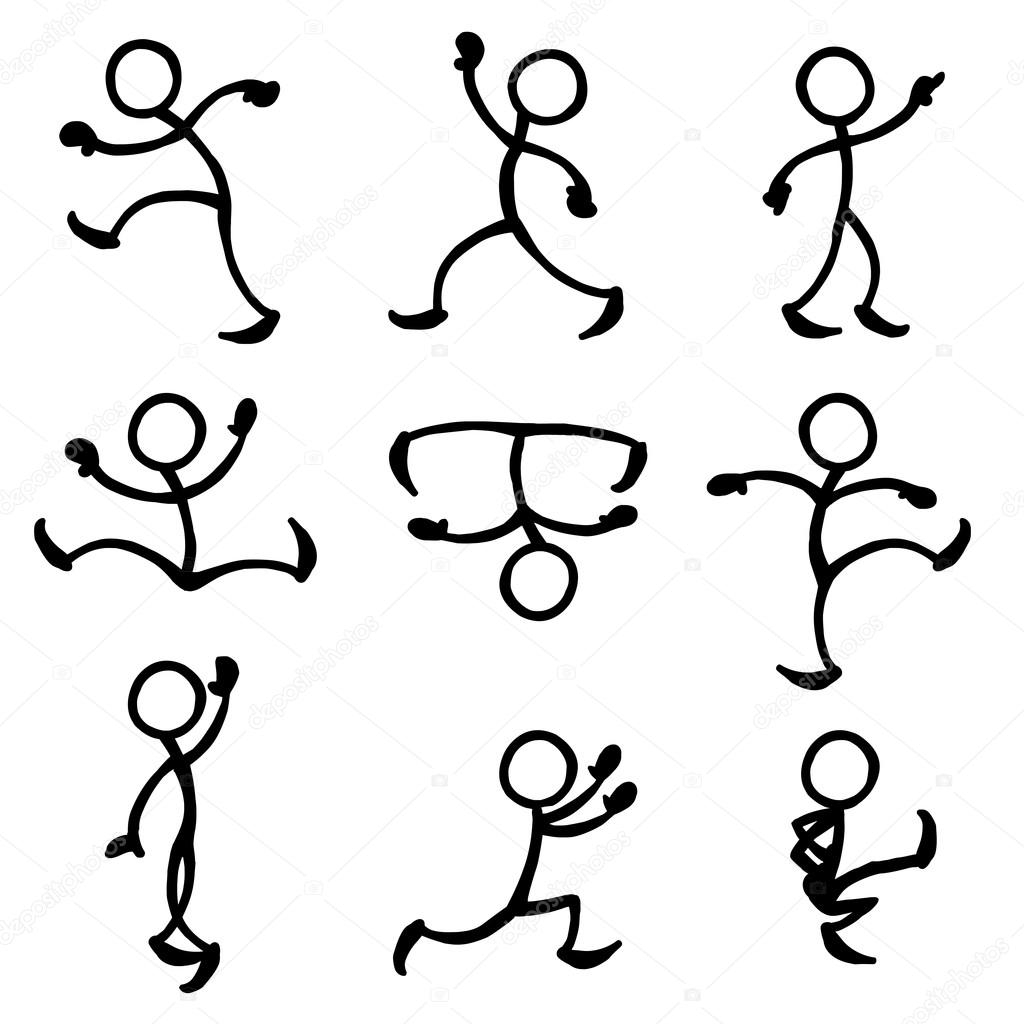 how to draw action stick figures