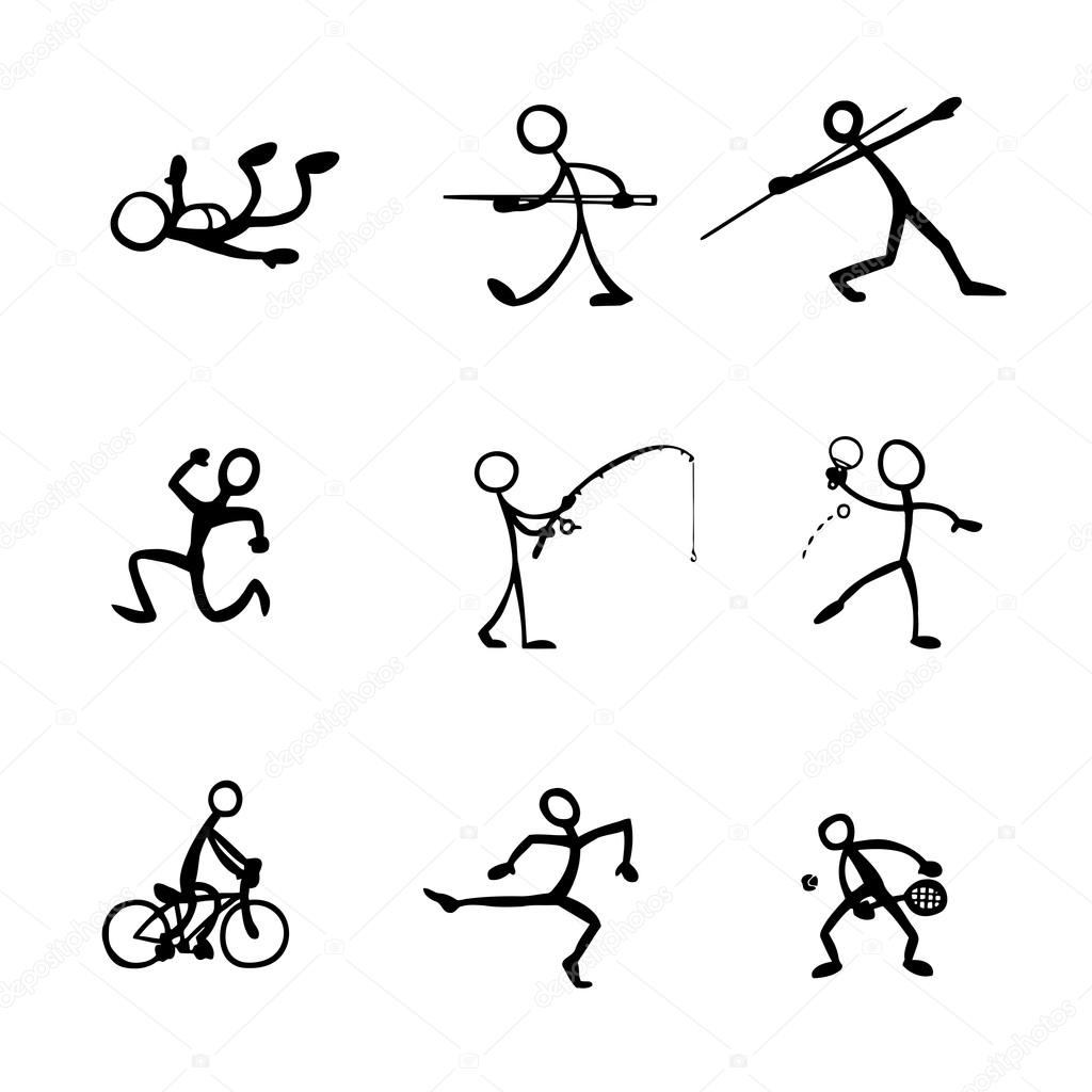 stick figures doing things
