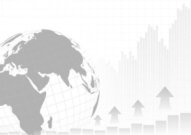 Vektör: Beyaz arkaplanda dünya olan iş grafikleri