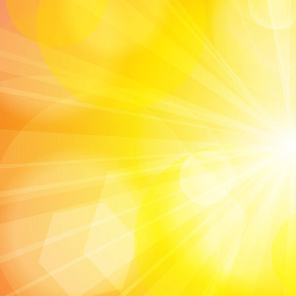 Vector : Abstract yellow and orange sunshine