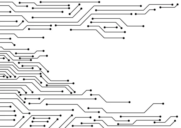 Vecteur Circuit Électronique Sur Fond Blanc — Image vectorielle