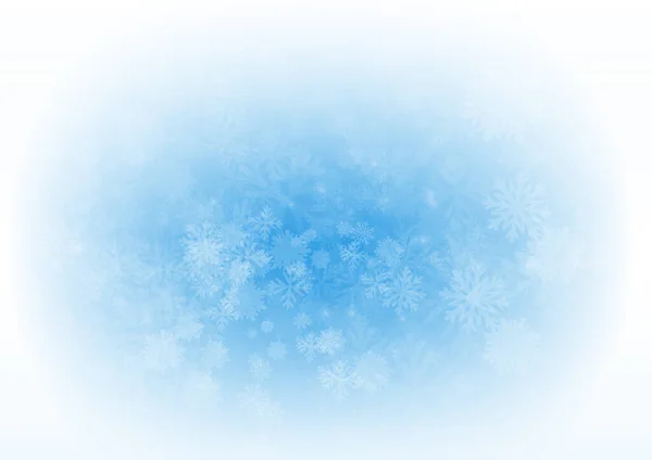 Vektor Schneeflocke Mit Blauem Hintergrund — Stockvektor