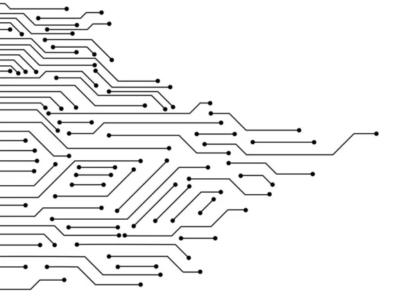 Vetor Circuito Eletrônico Sobre Fundo Branco — Vetor de Stock