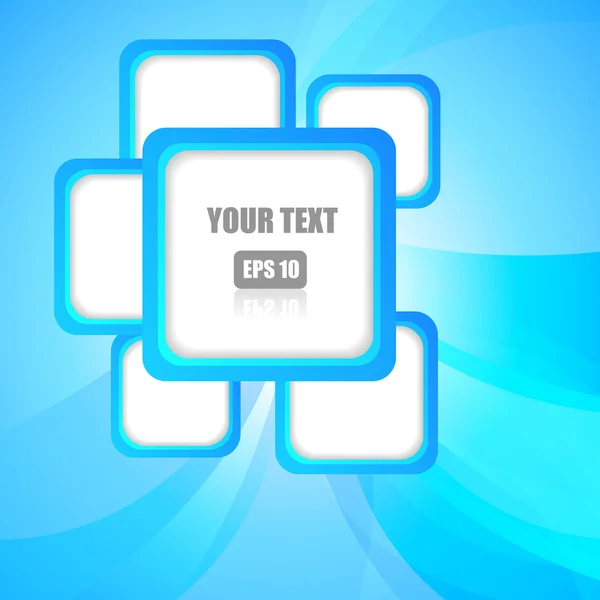 Vector: Cuadrado azul abstracto y espacio para texto — Vector de stock