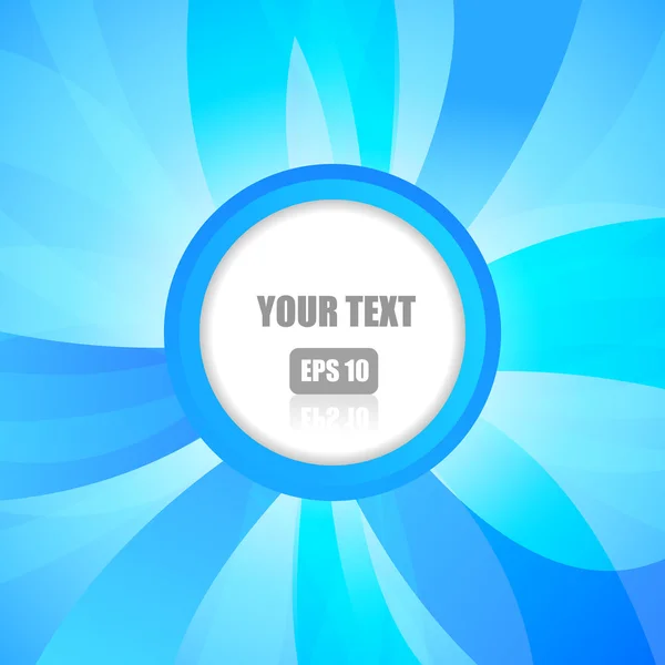 Vector: Raya azul abstracta y círculo con espacio para texto — Vector de stock