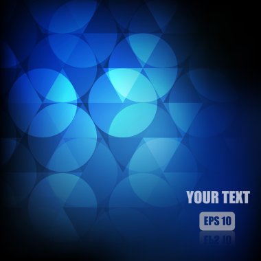 Vektör: Daire ve üçgen arka plan