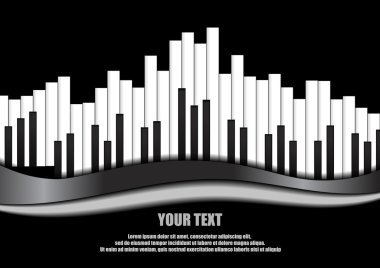 Vector : Piano equalizer on black background clipart