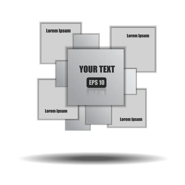 Vetor: Quadrado abstrato e espaço para texto — Vetor de Stock