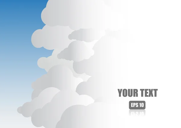 Vetor: Nuvem e céu azul com espaço para texto —  Vetores de Stock