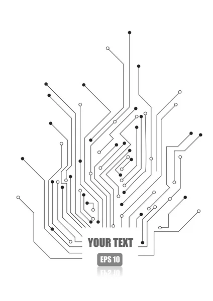 Vecteur : Circuit électronique sur fond blanc — Image vectorielle