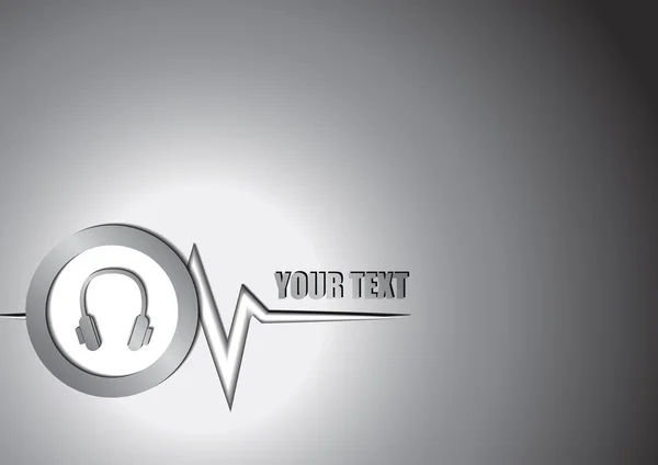 Vektör: Kulaklık ve müzik grafik arka planı