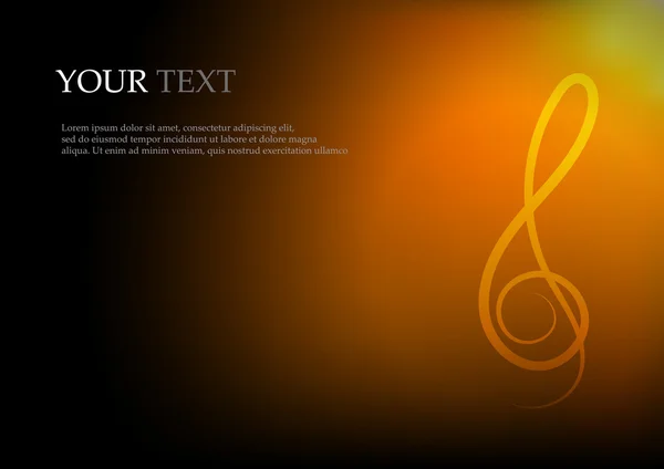 Vector: Notas musicales y espacio para fondo de texto — Vector de stock