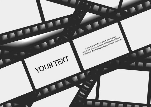 Vector: Fondo de película y espacio para texto — Vector de stock