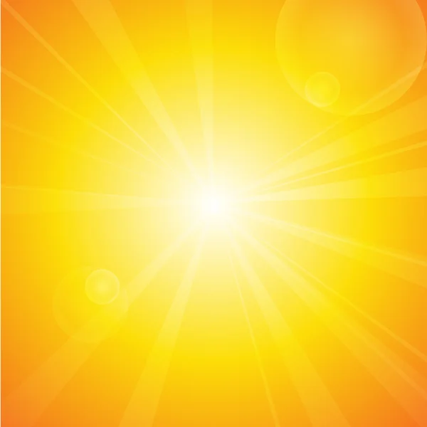 Vector : Summer background with sun and lens flare. — Stock Vector