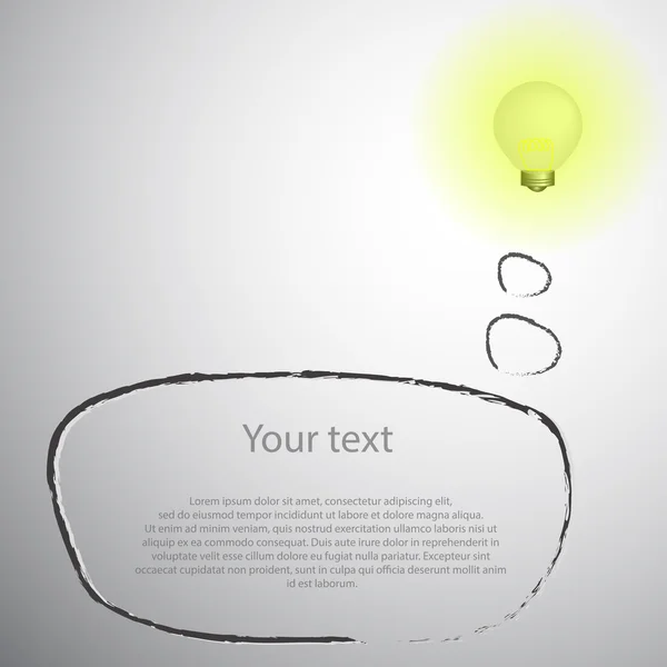 Vetor: lâmpada com espaço em branco para o seu texto — Vetor de Stock