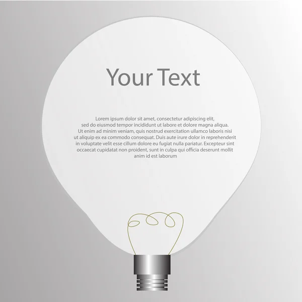 Vector : lightbulb with blank space for your text — Stock Vector