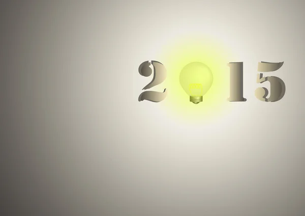 Vector: 2015 feliz año nuevo fondo con bombilla . — Vector de stock