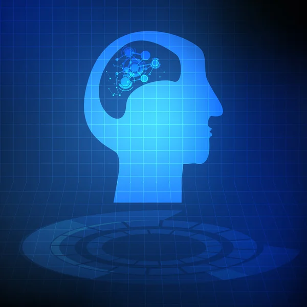 青技術を脳のベクトル: 抽象サークル ネットワーク — ストックベクタ