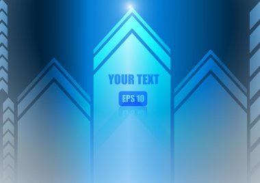 Vektör: Ok ve daire teknoloji arka plan