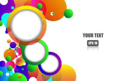 Vektör: Beyaz arka plan soyut renkli daire