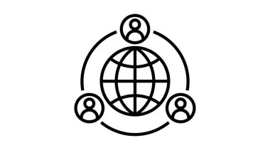 Takım çalışması ve iş ekibi ve arkadaşlık ikonu, sosyal grup, organizasyon, vektör sembolü izole edilmiş gösterim