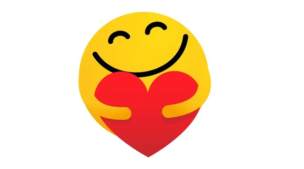 Icone facciali Emoji, emozioni cardiache. Cura. Esperienza utente felice. Amore occhi emoticons.Vector isolato piatto illustrazione — Vettoriale Stock