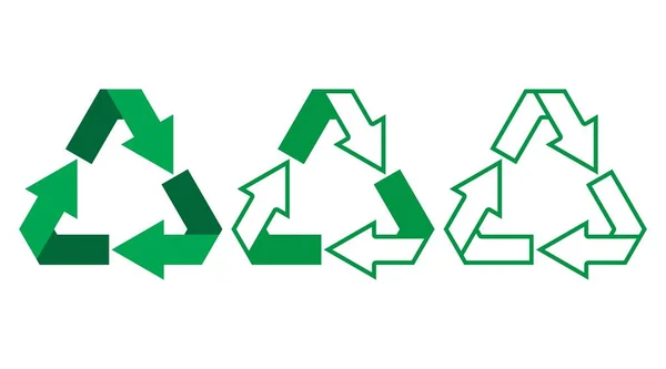 Vector reciclar conjunto de símbolos. icono aislado eco, residuos. — Archivo Imágenes Vectoriales