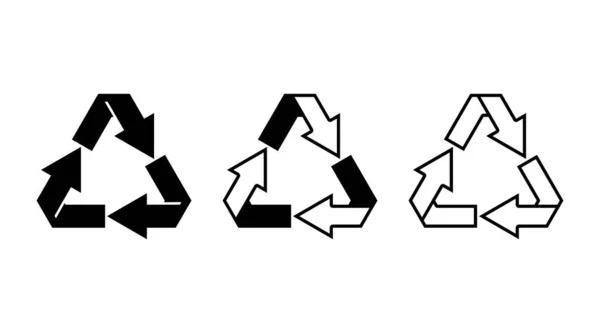 Vector reciclar conjunto de símbolos. icono aislado eco, residuos. — Archivo Imágenes Vectoriales