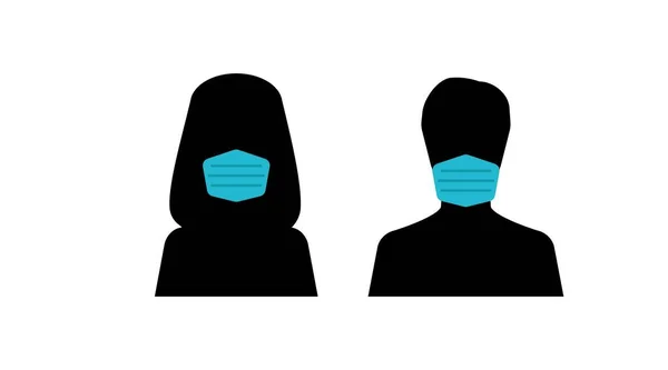 İnsanlar kullanıcı avatarını, profilini, yüzünü, simgesini maskeler. baş kadın vektör çizimi izole edildi — Stok Vektör