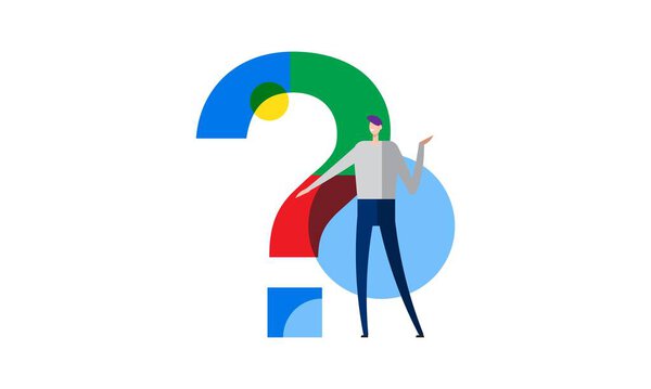 question mark character Frequently Asked Questions Concept Flat vector illustration