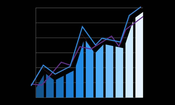 グラフ線グラフ｜財務統計情報インフォグラフィックと診断,チャートとスキームベクトル.業務ベクトル — ストックベクタ