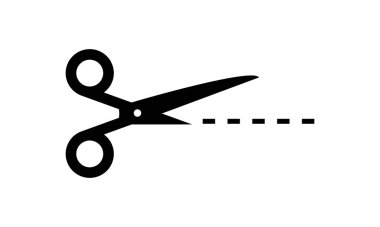 Makas çıkartmaları keser. Noktalı kupon sınır indirimi sembolü son teknoloji. Noktalı daire, kare, üçgen ve dikdörtgen şekilli vektör çizimi