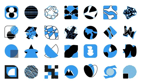 Design formas padrão conjunto geométrico Elementos abstratos composição. Contexto —  Vetores de Stock