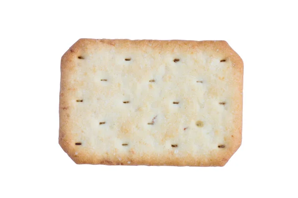 Sweet cracker isolated on white background. clipping path, Top v — Stock Photo, Image