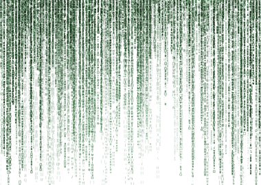 matris kod beyaz arka plan üzerinde