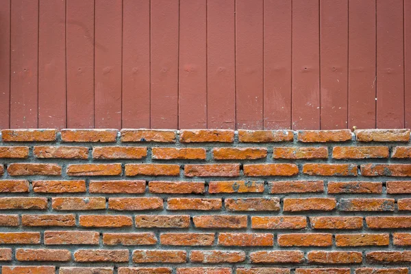 Brick wall with vertical line brown background, splitted — Stock Photo, Image