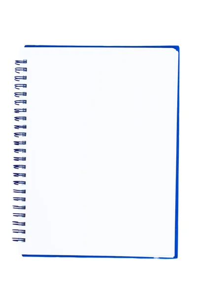 Blocco notebook vuoto isolato su sfondo bianco — Foto Stock