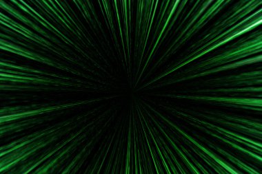 siyah arka plan, teknoloji kavramı oluşturulan dijital yeşil yıldız patlaması matris.