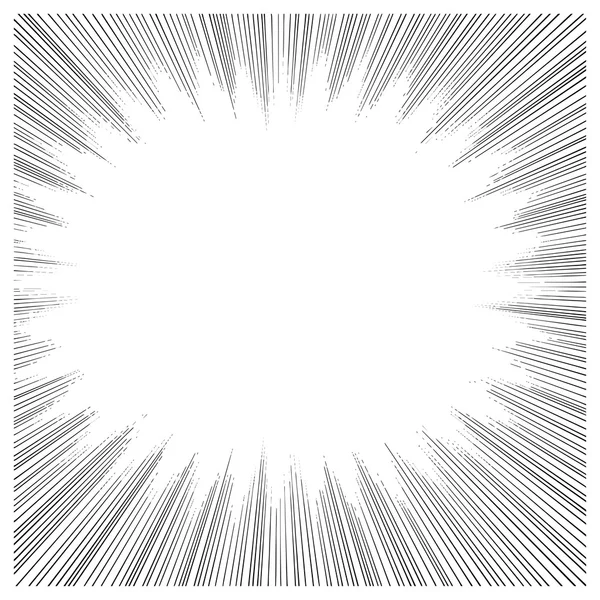 Illustration Vektor abstrakte Manga-Geschwindigkeit Bewegung schwarzer Starburst gerade Linien — Stockvektor