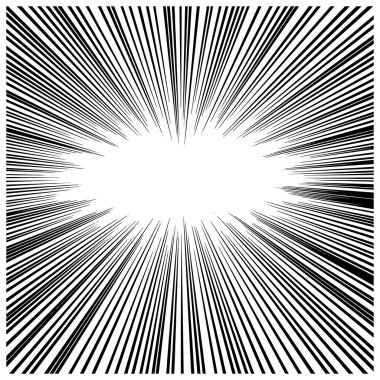 illüstrasyon vektör soyut manga hız hareket kalın siyah yıldız patlaması düz çizgiler