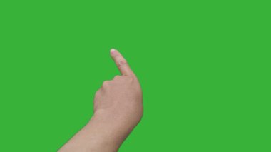Yakın plan el Chroma Key 'in solunu gösteriyor.