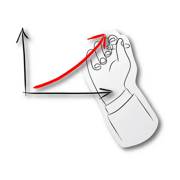 Vektor Illustration Schwarze Linie Hand Gezeichnet Von Nahaufnahme Geschäftsmann Hand — Stockvektor