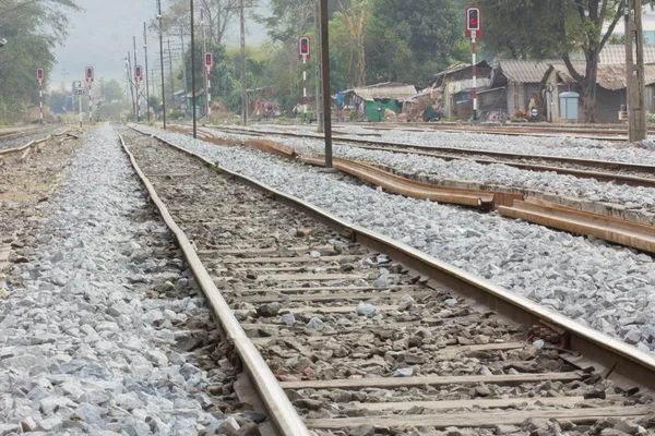 Ferrocarril, paisaje al aire libre, Tailandia —  Fotos de Stock