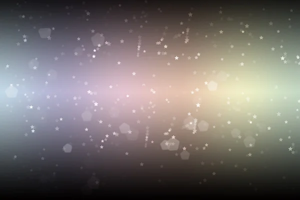 星と、ボケ味のカラフルなライトをデフォーカス — ストック写真