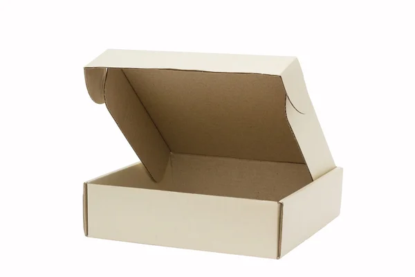 Cardboard box, isolated on white background — Stock Photo, Image