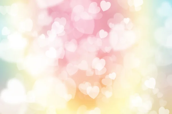 Зелений, синій і рожевий пастельний барвистий фон, з формою серця — стокове фото