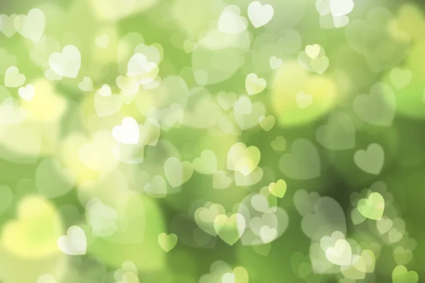 Fondo verde natural, con forma de corazón — Foto de Stock