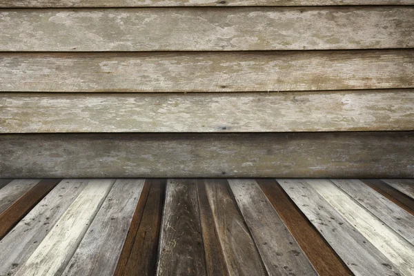 Camera interna parete di legno e pavimento in legno di sfondo — Foto Stock